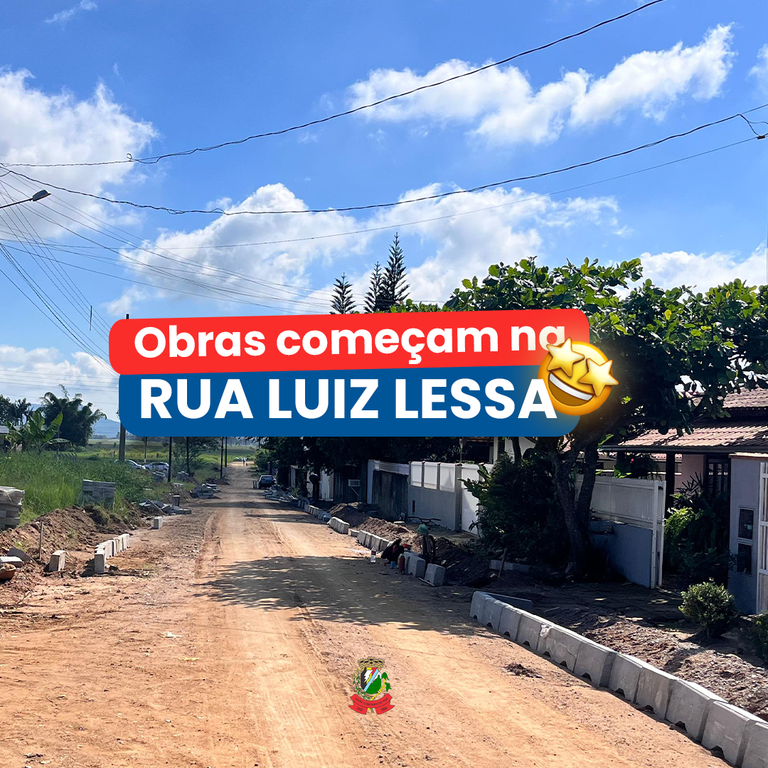 Início das Obras de Pavimentação Lajotas na Rua Luiz Lessa